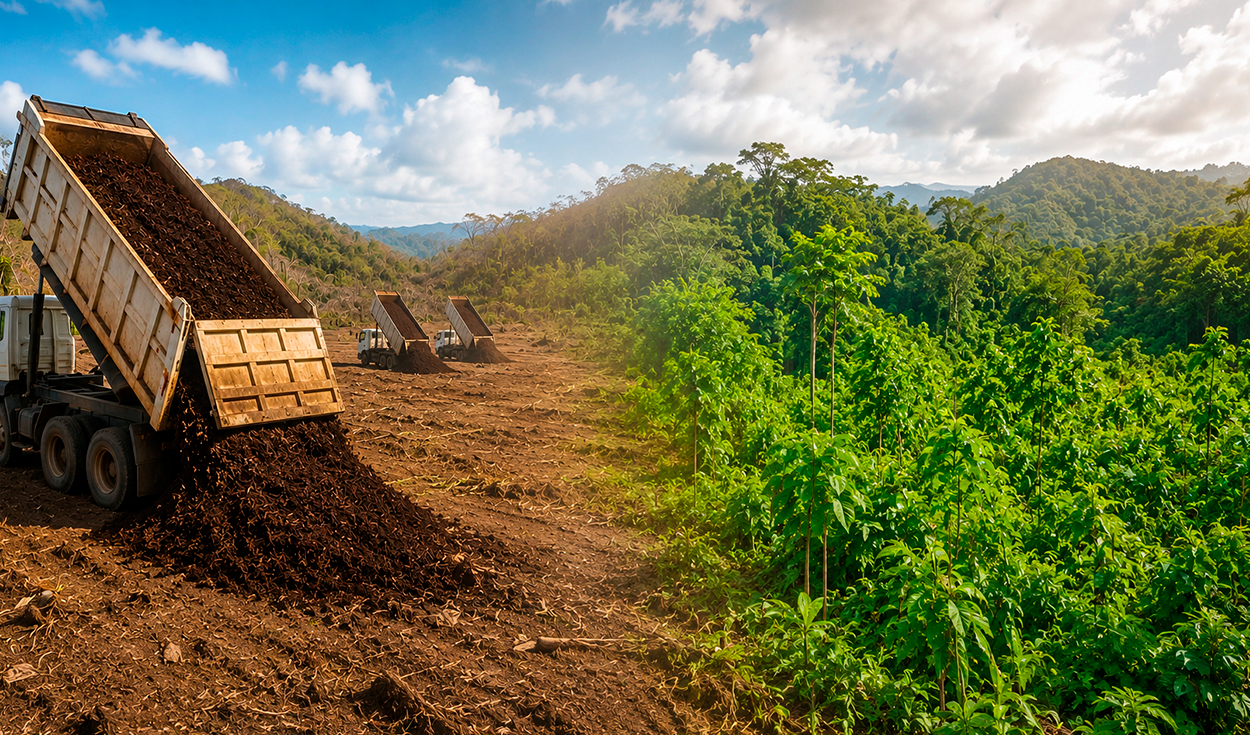Científicos llenaron de pulpa de café un terreno degradado de Costa Rica: dos años después, la zona mostraba una transformación inesperada