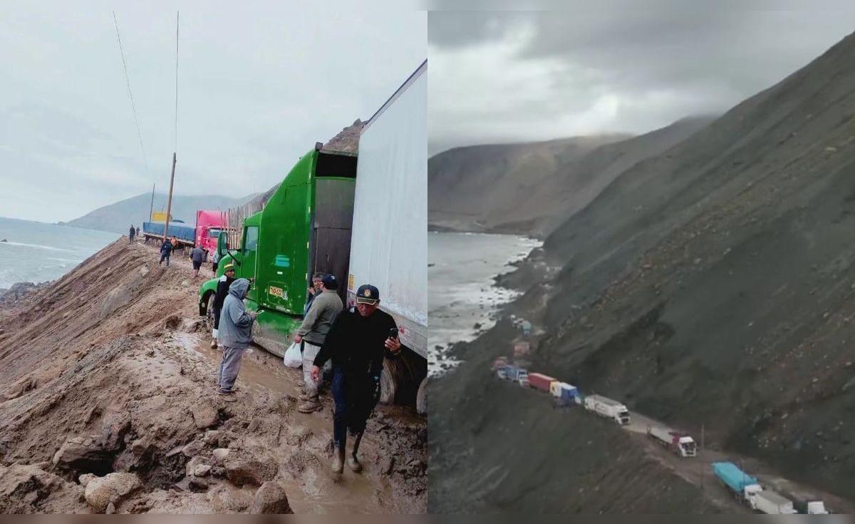 Miles de vehículos siguen varados por huaicos: mujer dio a luz en plena Panamericana Sur de Arequipa