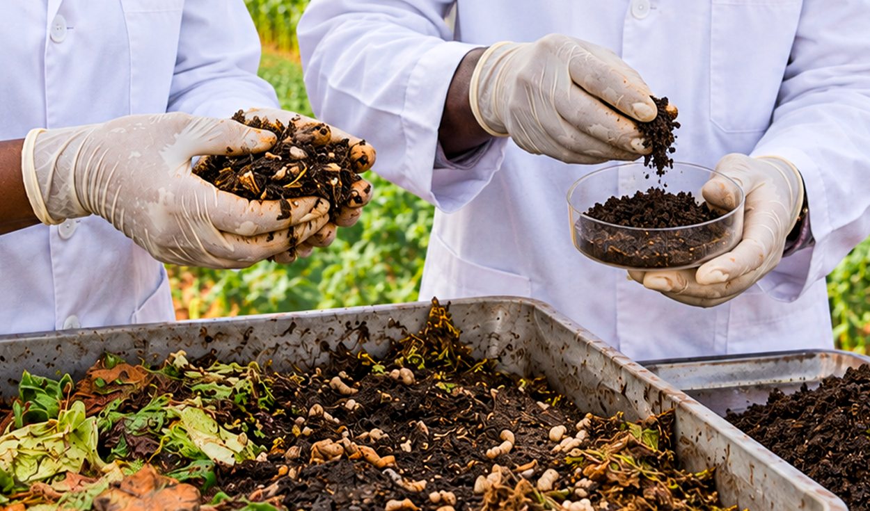 Científicos convierten residuos e insectos en fertilizante: sistema multiplica hasta 8,5 veces las cosechas y reduce químicos