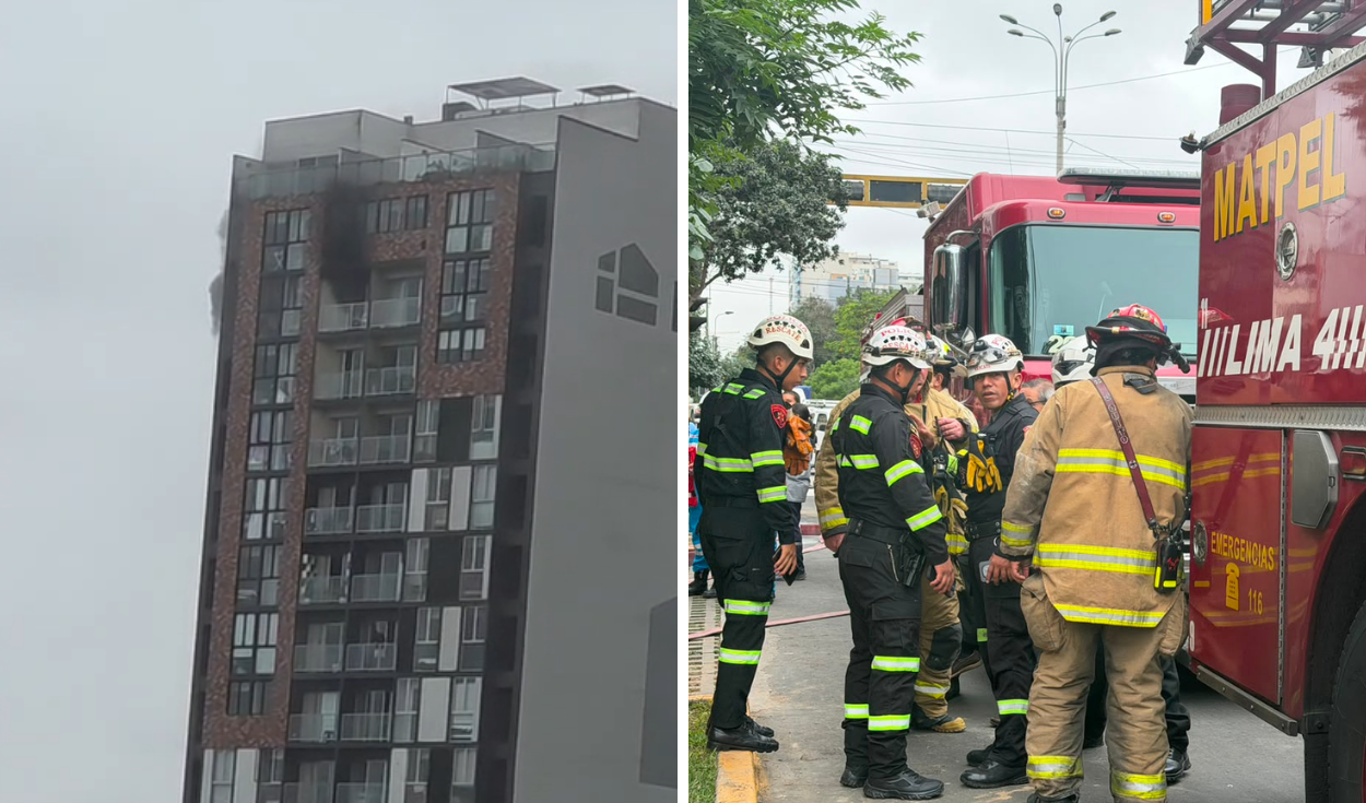 Incendio en piso 21 de edificio de Jesús María obliga a evacuar a residentes y deja daños materiales